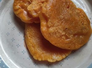 Una foto de Bacalaitos de camarones y bacalao