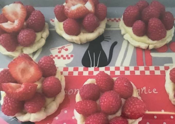 Tartelettes de framboises fraises