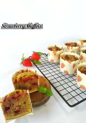 Foto resep Strawberry Muffins