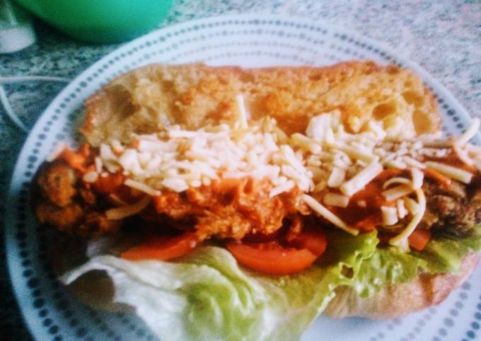 Salt n Pepper Chicken Sandwich with Chipotle Sauce