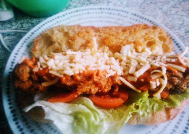 Salt n Pepper Chicken Sandwich with Chipotle Sauce