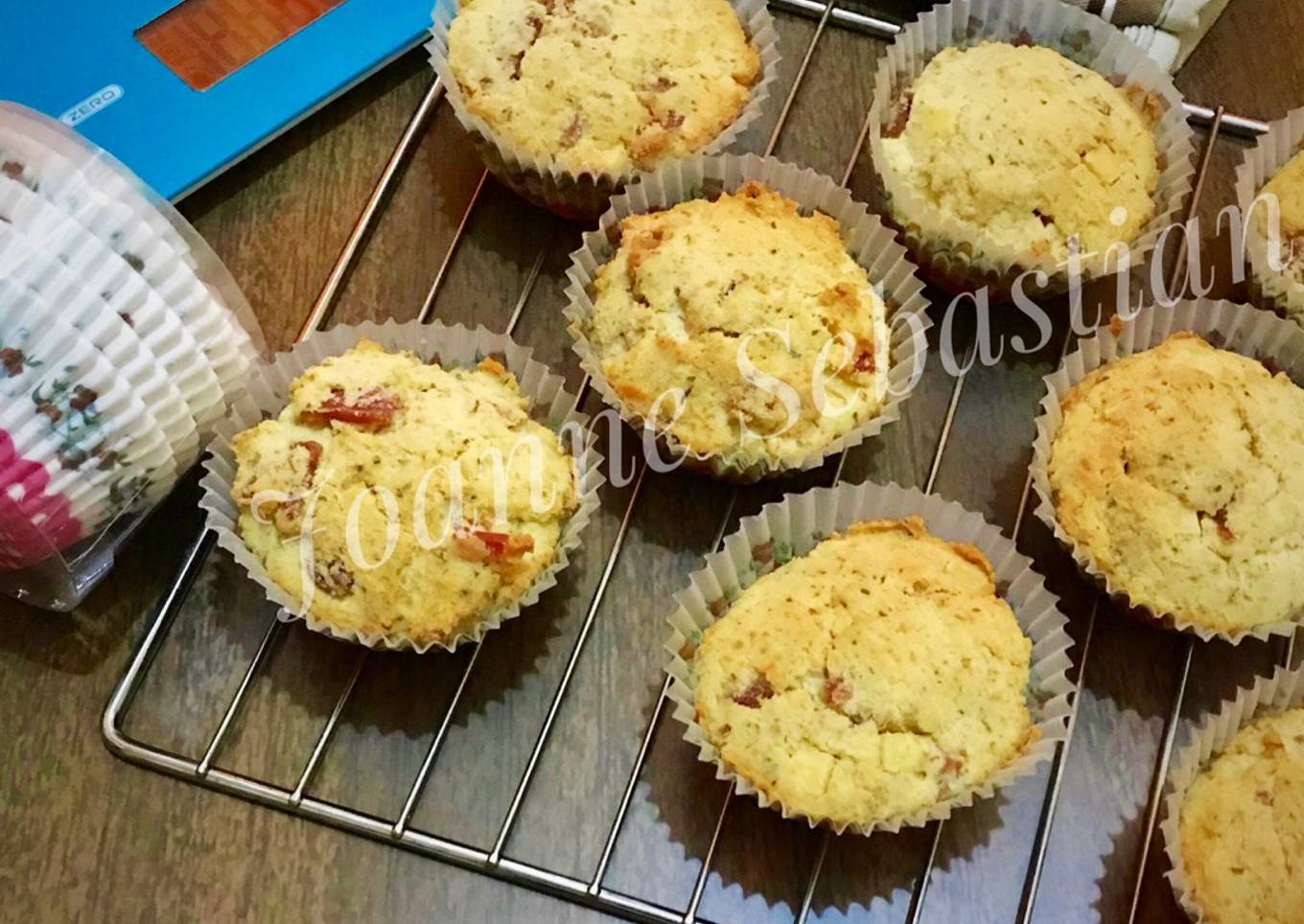 Bacon & Cheese Muffin -Keto #ketopad_cp_ketobeticcake