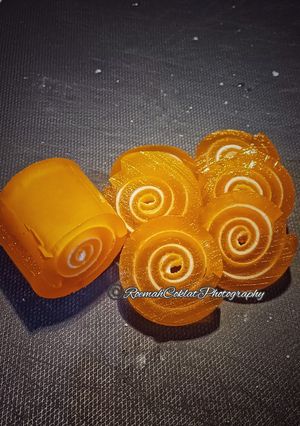 Foto resep Permen Jelly Roll Oranye | Permen Jelly Rasa Jeruk