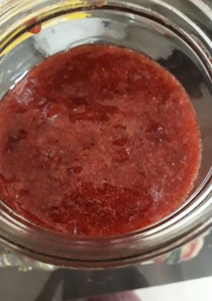 A picture of Strawberries and chia seed jam.