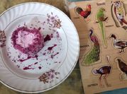 A picture of beet cake