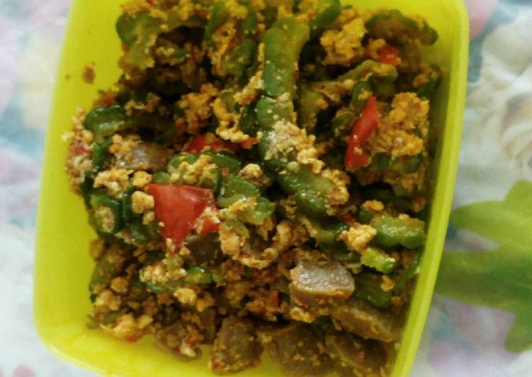 Pare Oreg Telur Bakso