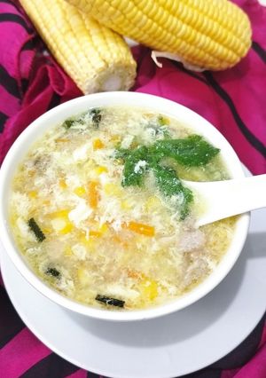 Foto resep Sup jagung telur wortel