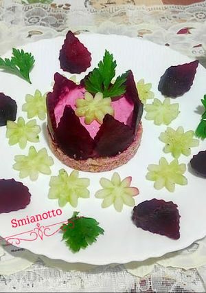 Une photo de Cheesecake salé à la betterave