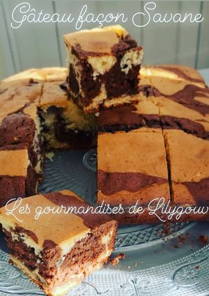 Une photo de Gâteau façon savane