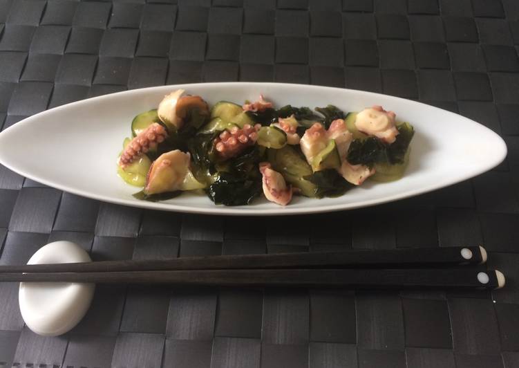 Marinato di Polpo, Wakame e cetriolo alla giapponese