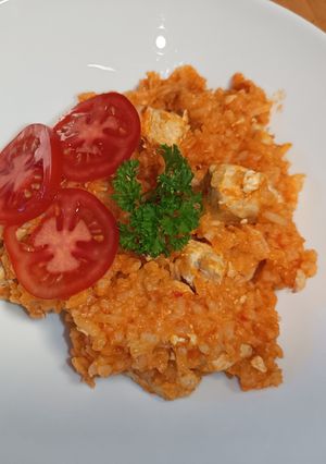 Lecsós rizseshús recept fotója