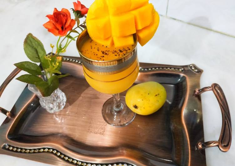 Steps to Make Perfect Mango juice with black pepper