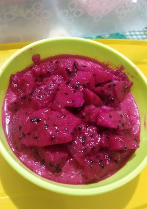 Foto resep Bubur buah naga