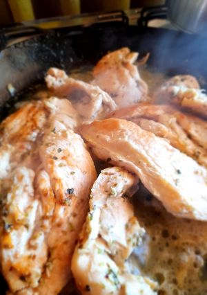Una foto de Pollo a la sartén