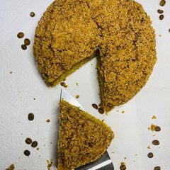 A picture of Mocha Coffee Cake with Crumble Topping.