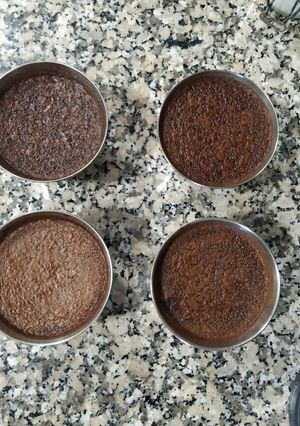 Una foto de Flan de chocolate y tofu