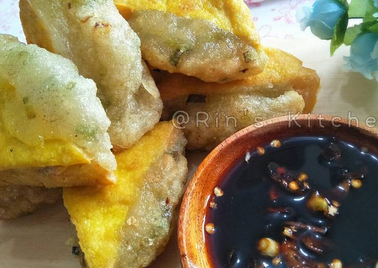 Recipe of Homemade Fried Tofu Stuffed with Aci (Tapioca Starch)