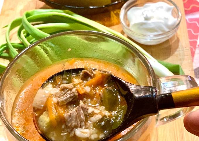 Рассольник с тремя видами круп🥣