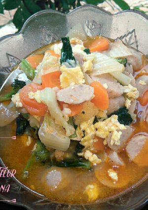 Foto resep Capcay Kuah Orek Telur