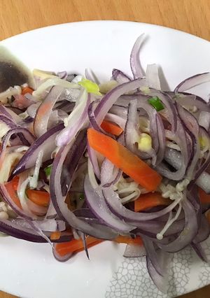 👩🏻‍🍳涼拌洋蔥（芥末和風醬） 的食譜成品照片