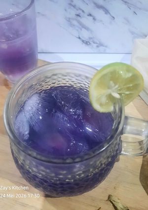 Foto resep Es Bunga Telang Serai