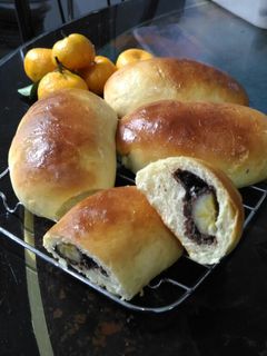 Foto resep Roti manis isi pisang coklat