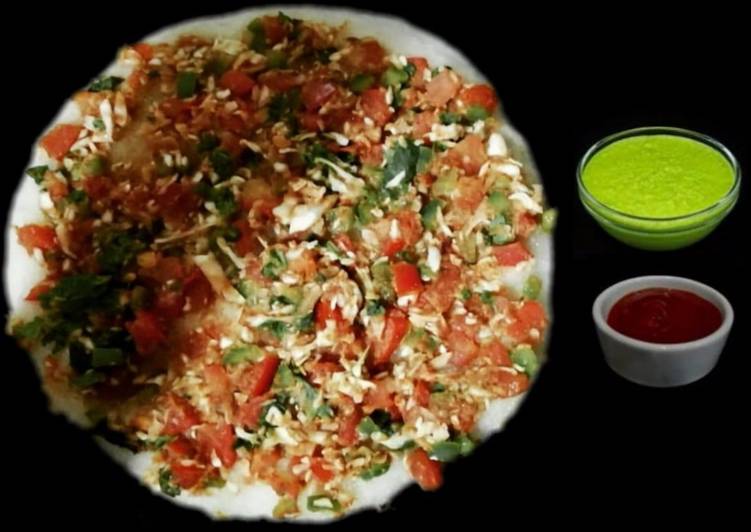 Steps to Make Favorite Rava Uttapam with veggies, packed with fruits and dryfruits
