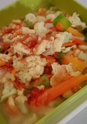 Foto resep Orak arik telur wortel kembang kol