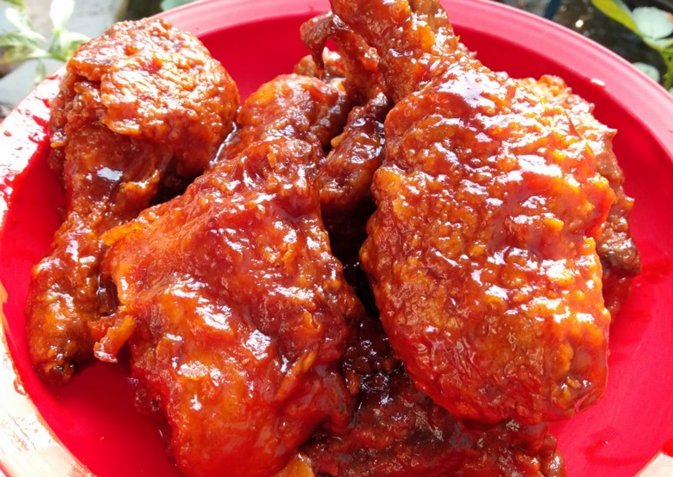 Ayam goreng selimut saus