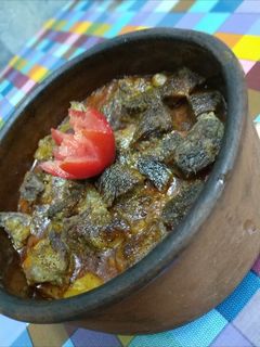 صورة لوصفة طاجن لحمة بالخضار المشكل 😋❤️
