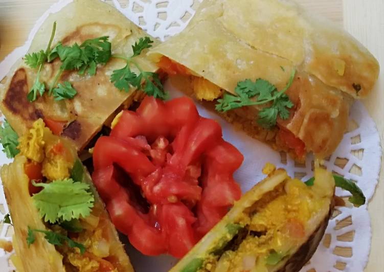 Recipe of Homemade Tikka paratha pockets