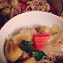 A picture of Potato & Pork Nikujaga.