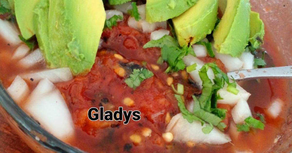 Salsa de jitomate asado 🍅 Receta de Gladys Fernández Cookpad