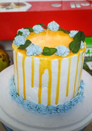 A picture of Mango and Coconut Cake.