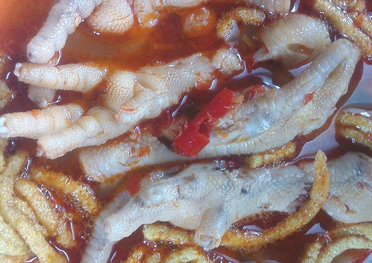 Langkah Mudah untuk Menyiapkan Mie kering ceker kuah rica yang Bikin Ngiler