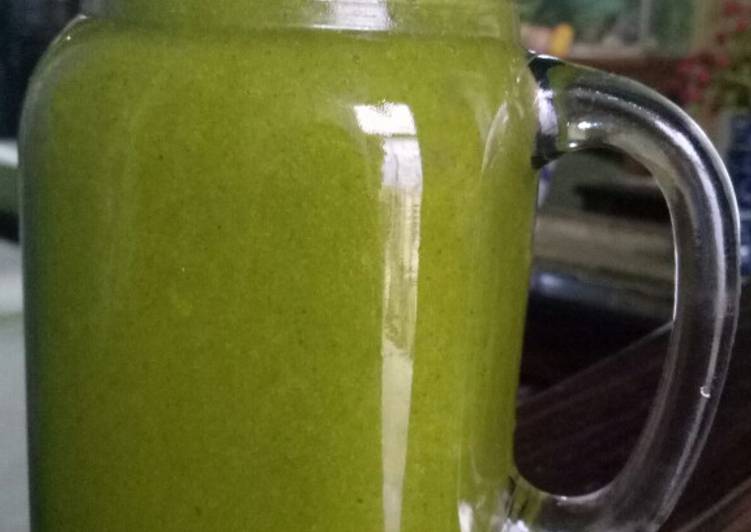 Cara membuat Green Smoothies bayam , Enak Banget