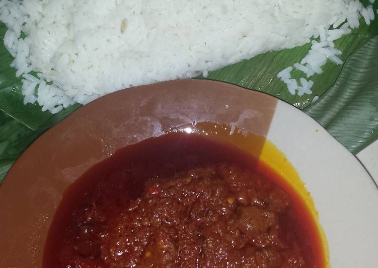 Easiest Way to Prepare Perfect Ofada rice and stew