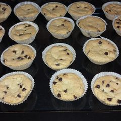 Chocolate chip cookie cupcakes A picture of Chocolate chip cookie cupcakes.