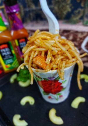 A picture of Peri Peri chicken spaghetti.