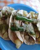 Tacos de bistec con papas