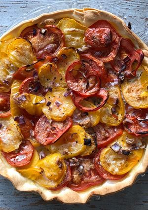 Une photo de Tarte tomates et thon