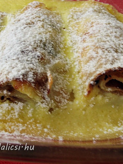 Lángoló túros palacsinta recept fotója