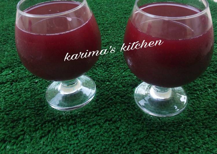 How to Prepare Homemade 1 cup ingredients zobo juice