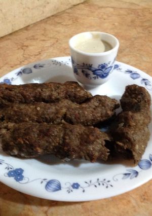 A picture of Grilled Kofta Kebab on Skewers (Kofta El Haty).