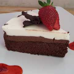 TRIPLE CHOCOLATE MOUSSE CAKE   source : Ordinary Kitchen রেসিপির প্রধান ছবি