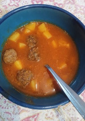 عکسی از دستور قیمه ریزه