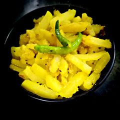 A picture of Fried potato with Poppy seedes (Bengali Dish).