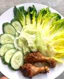 Healthy Diet Food: Ayam Goreng+Lalapan (Tanpa Nasi)