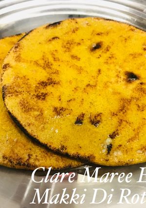 A picture of Makki Di Roti (punjabi corn bread).