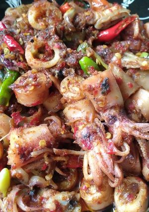 Foto resep Rica rica cumi asin pedas